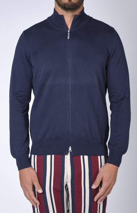 Cotton zip bomber jacket
