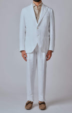 Linen suit with "leisure fit" trousers