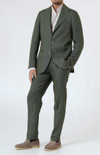 Linen suit with "leisure fit" trousers