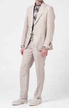 Linen suit with "leisure fit" trousers