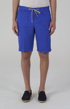 “Leisure fit” linen Bermuda shorts
