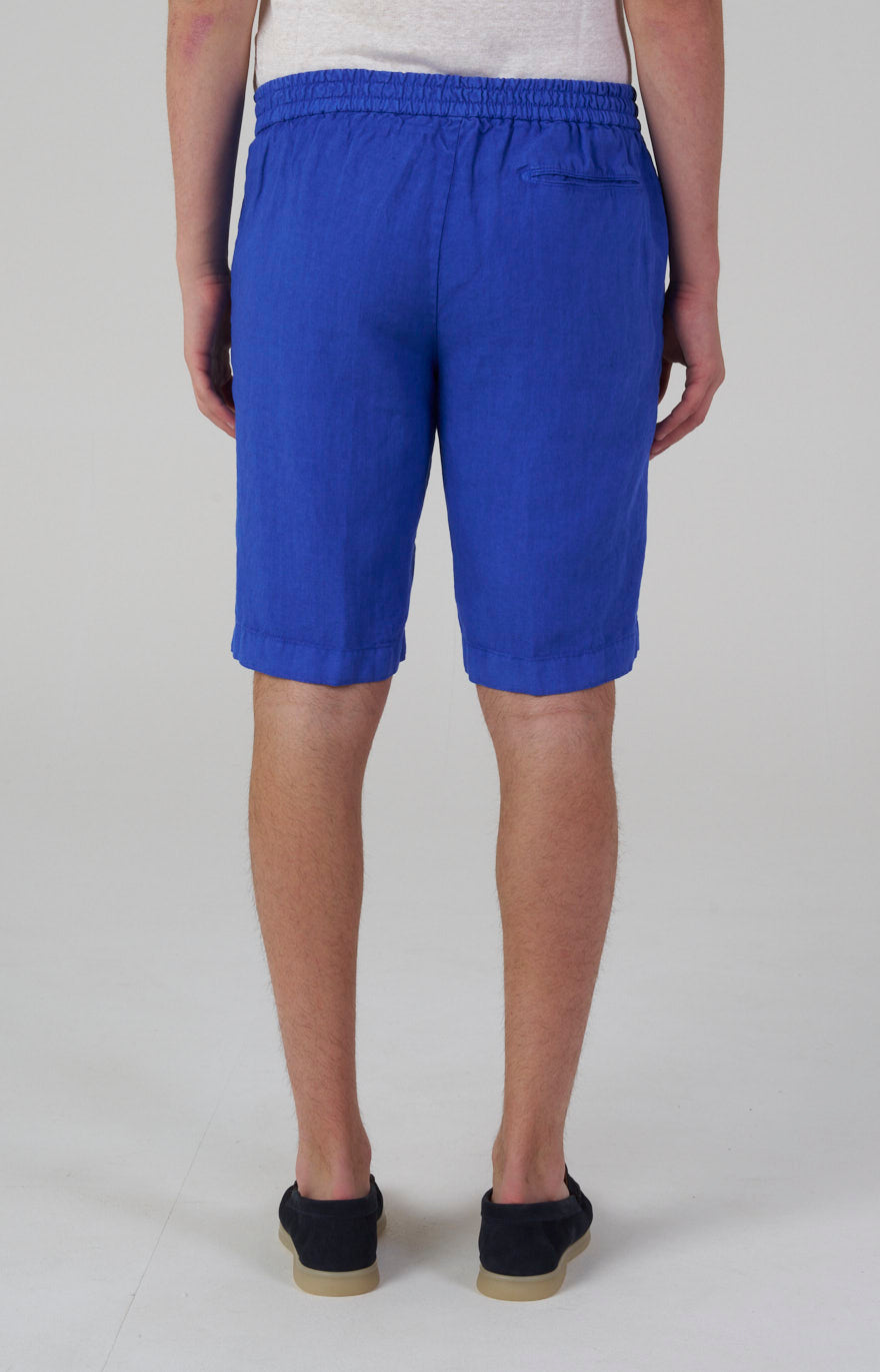 “Leisure fit” linen Bermuda shorts