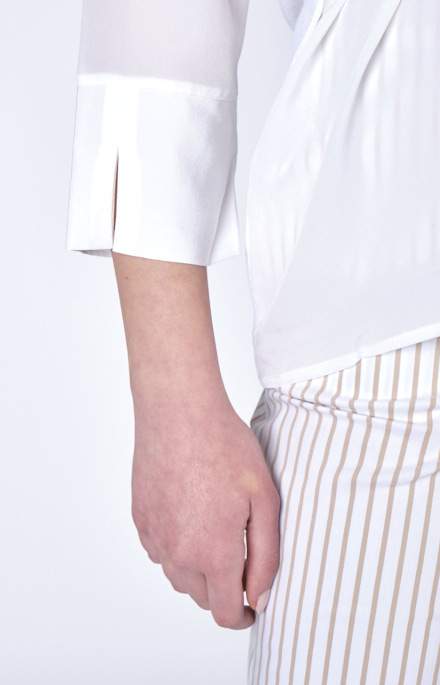 Blusa in seta e lino