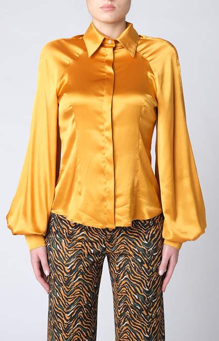 Stretch silk shirt