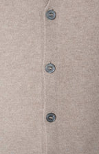 Sleeveless wool and cashmere cardigan