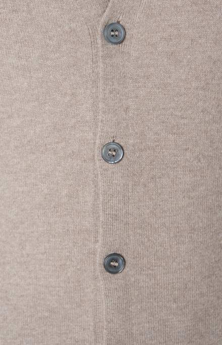 Sleeveless wool and cashmere cardigan
