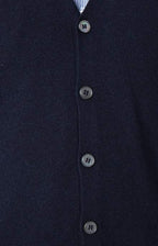 Sleeveless wool and cashmere cardigan