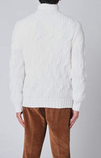 Cable-knit wool and cashmere turtleneck