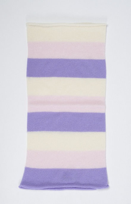 Scaldacollo in cashmere rigato