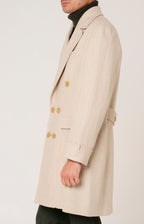 Cappotto doppiopetto con martingala