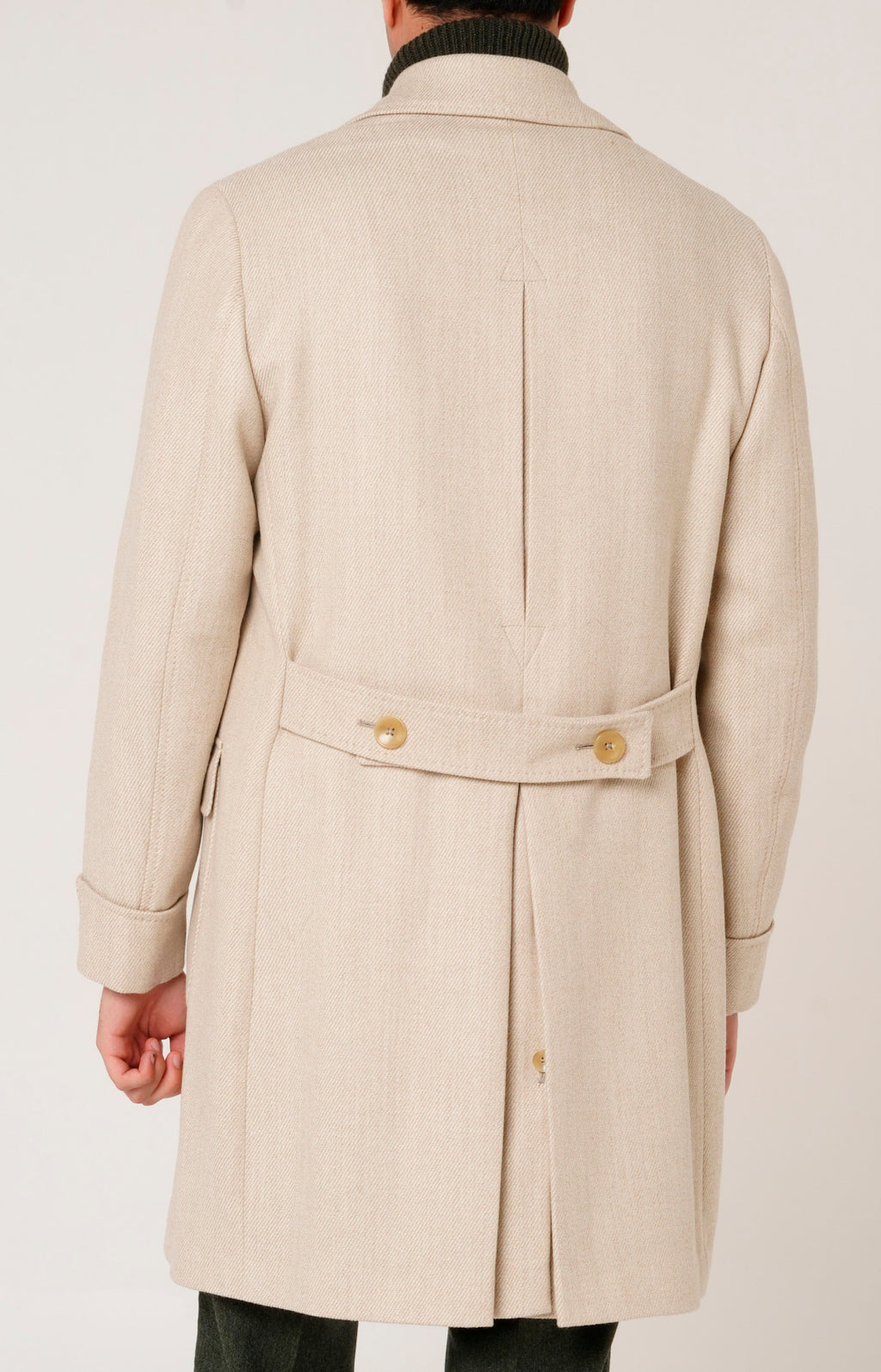 Cappotto doppiopetto con martingala