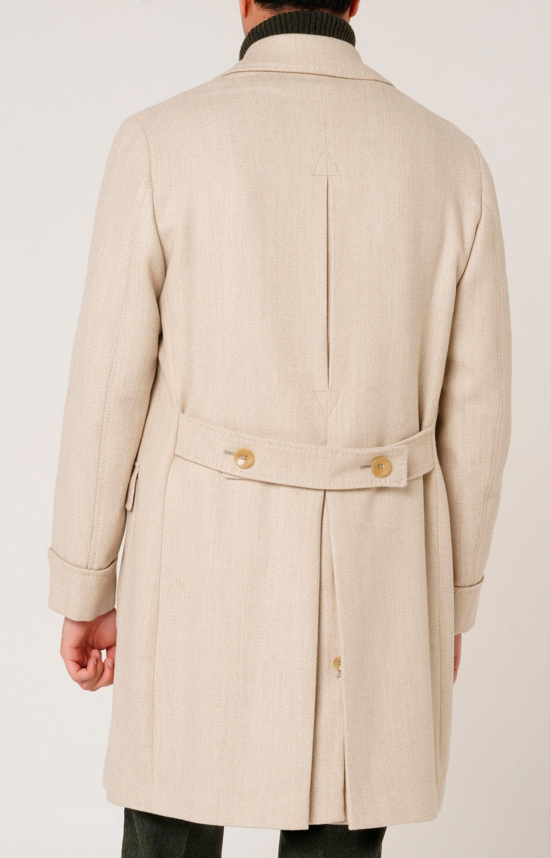 Cappotto doppiopetto con martingala