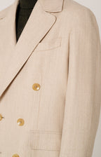 Cappotto doppiopetto con martingala