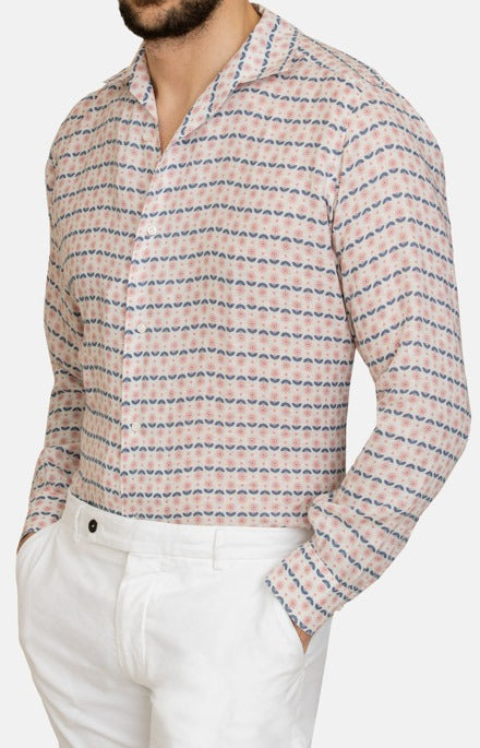 Camicia fantasia in lino con colletto bowling_356_1