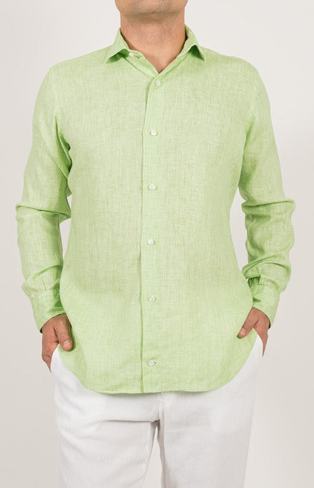 Linen shirt with French collar