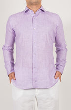 Linen shirt with French collar