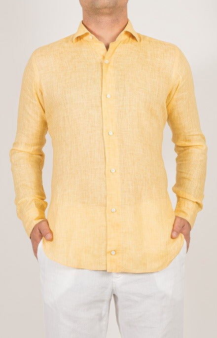 Linen shirt with French collar