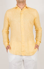 Linen shirt with French collar