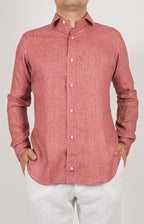 Linen shirt with French collar