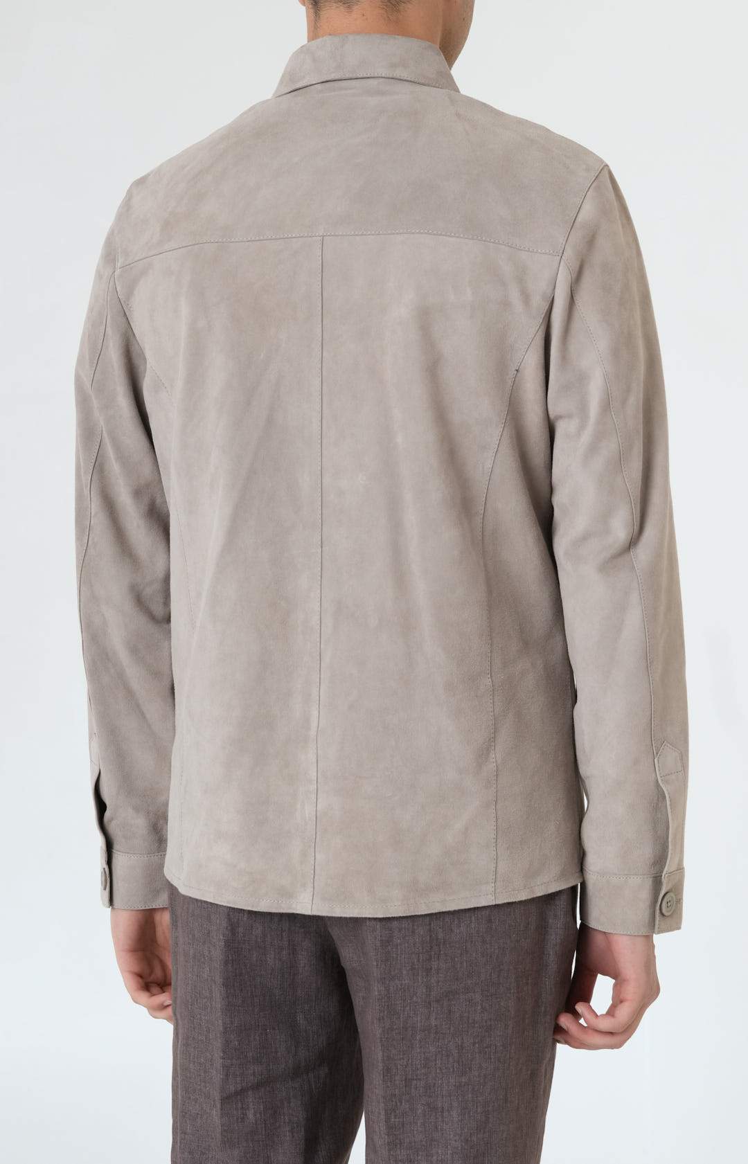Oversized suede shirt