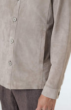 Oversized suede shirt