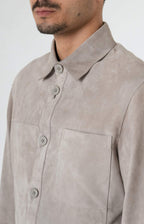 Oversized suede shirt