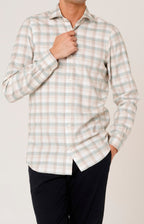Soft flannel shirt with check