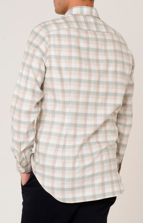 Soft flannel shirt with check