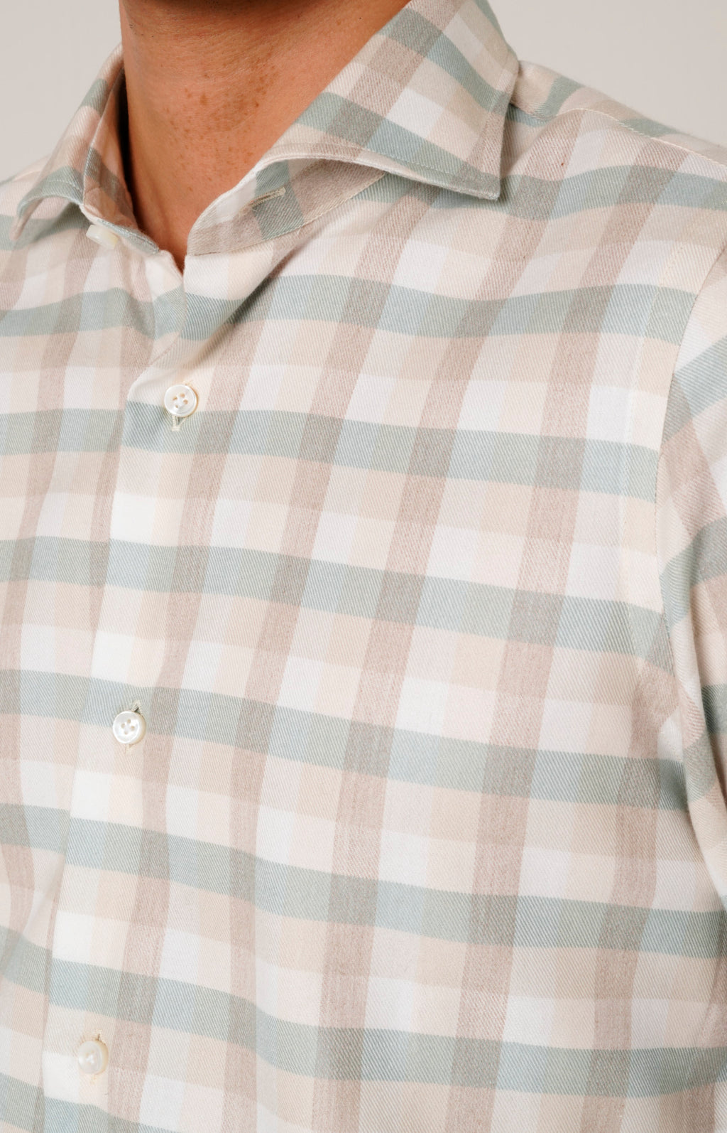 Soft flannel shirt with check