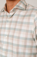 Soft flannel shirt with check