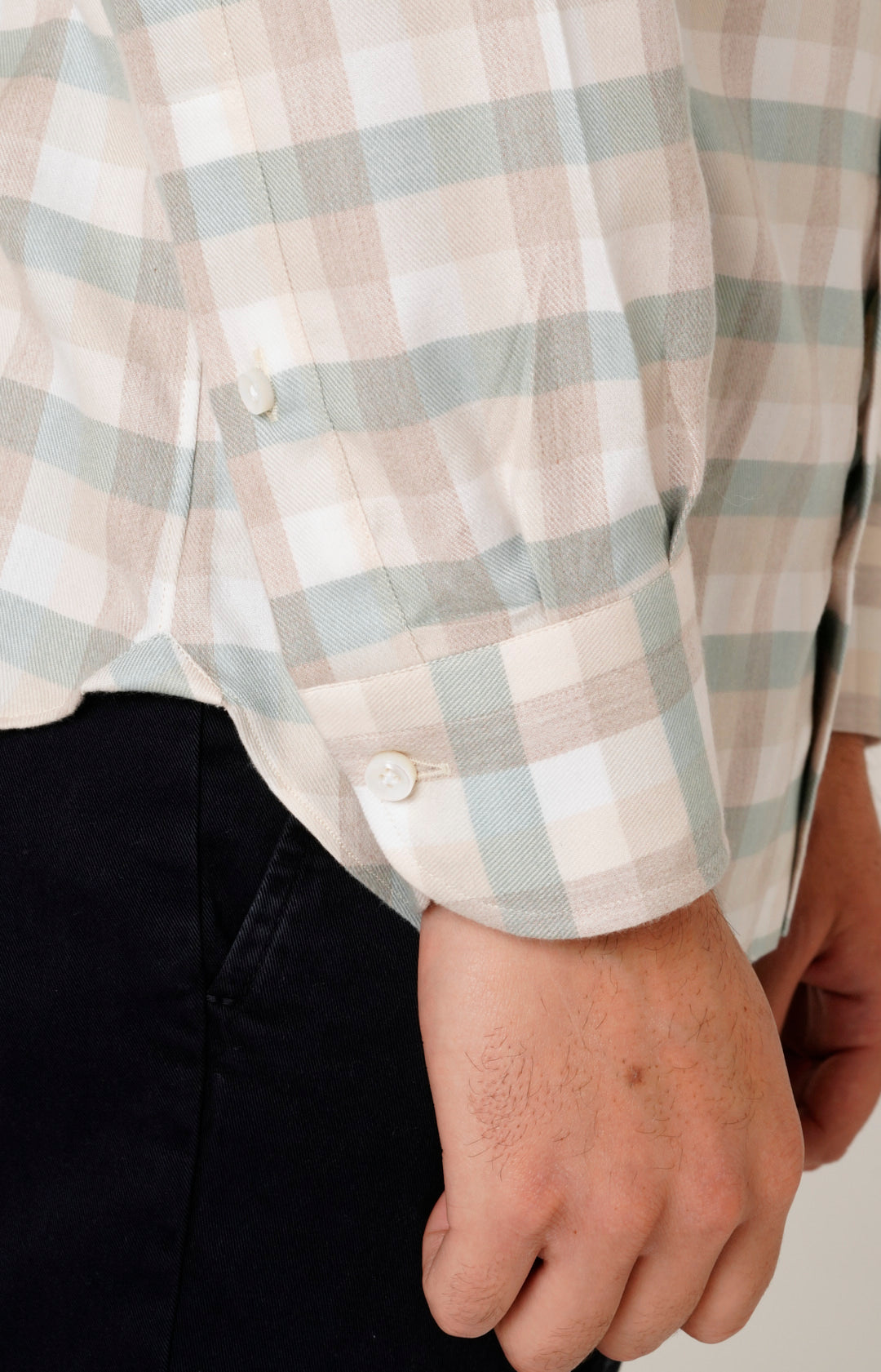 Soft flannel shirt with check