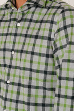 Soft flannel shirt with check