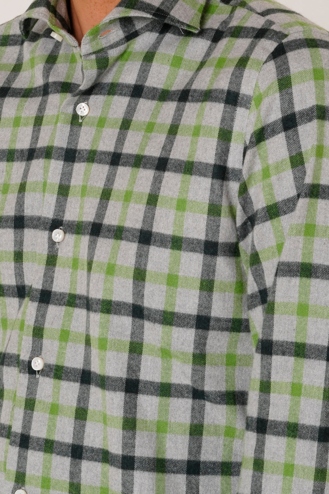 Soft flannel shirt with check