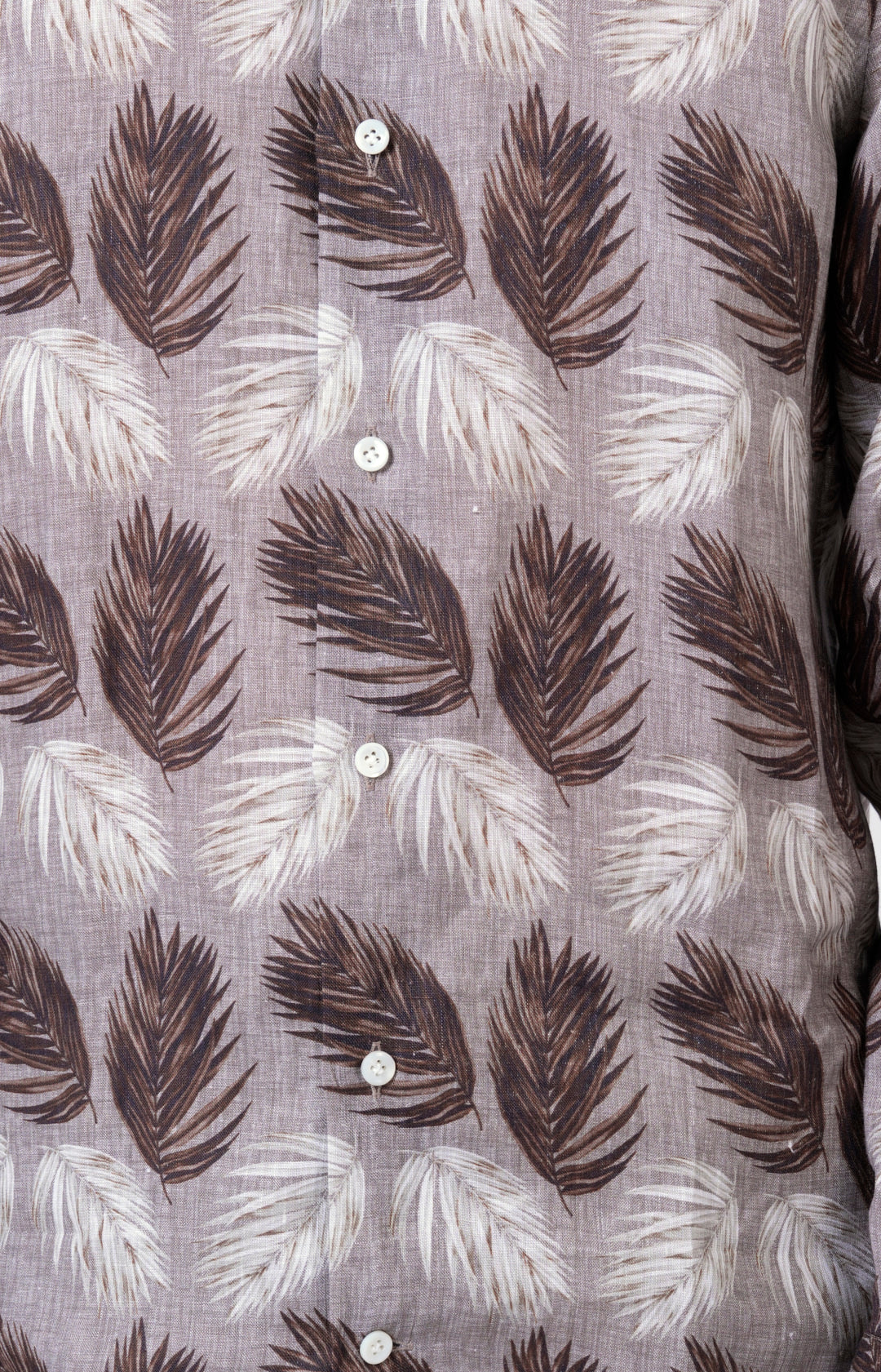 Camicia in lino con esclusiva fantasia