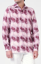Camicia in lino con esclusiva fantasia