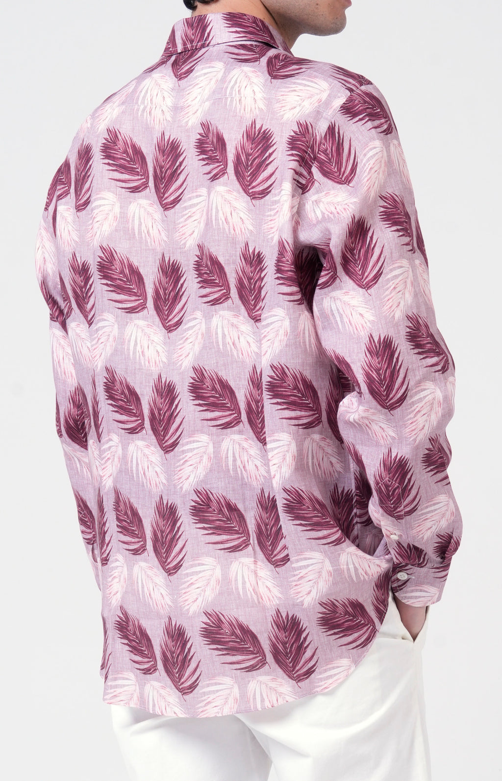 Camicia in lino con esclusiva fantasia