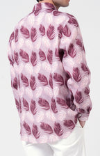 Camicia in lino con esclusiva fantasia