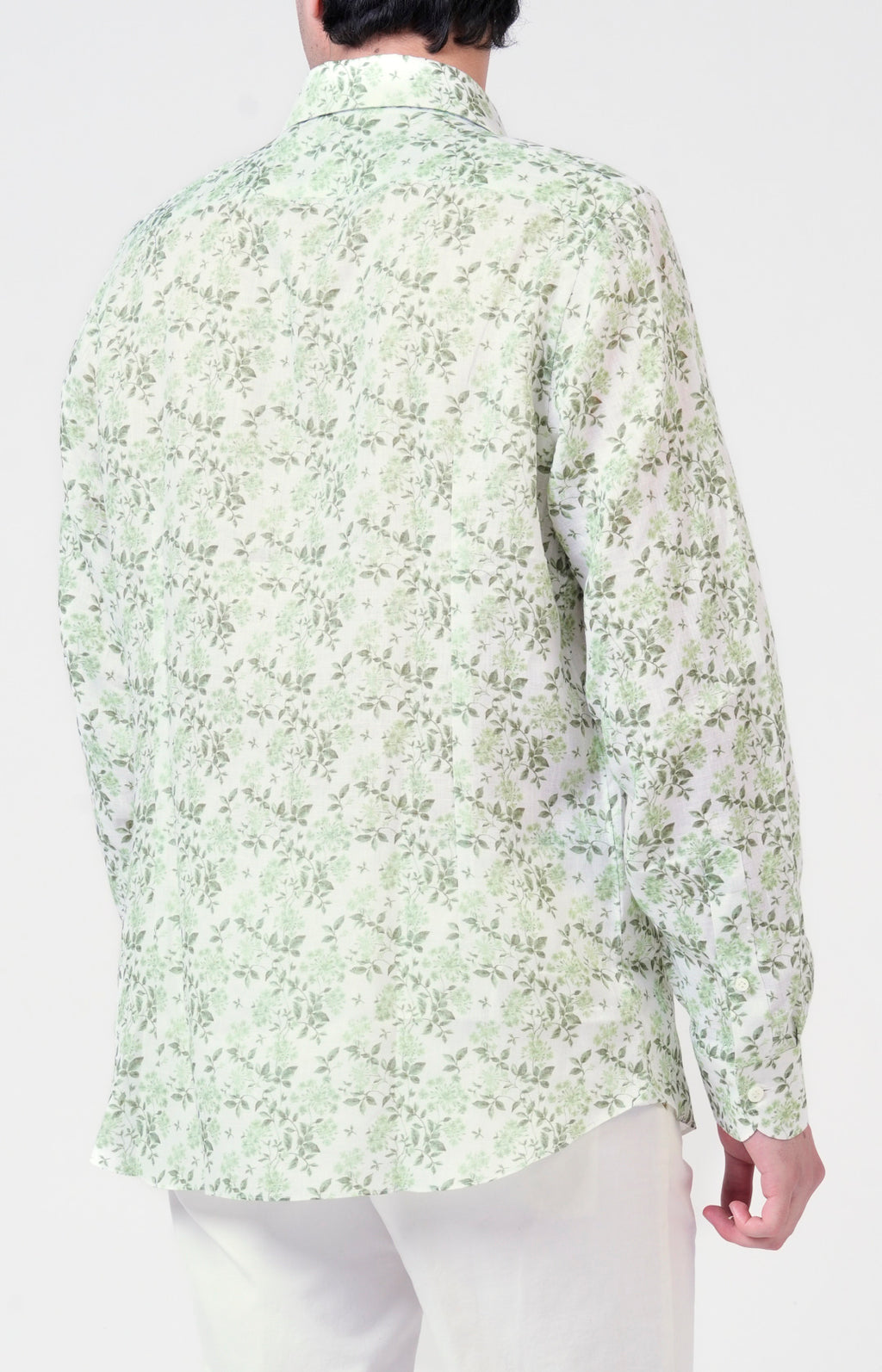 Camicia in lino con esclusiva fantasia