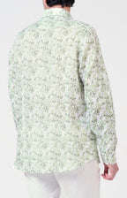 Camicia in lino con esclusiva fantasia