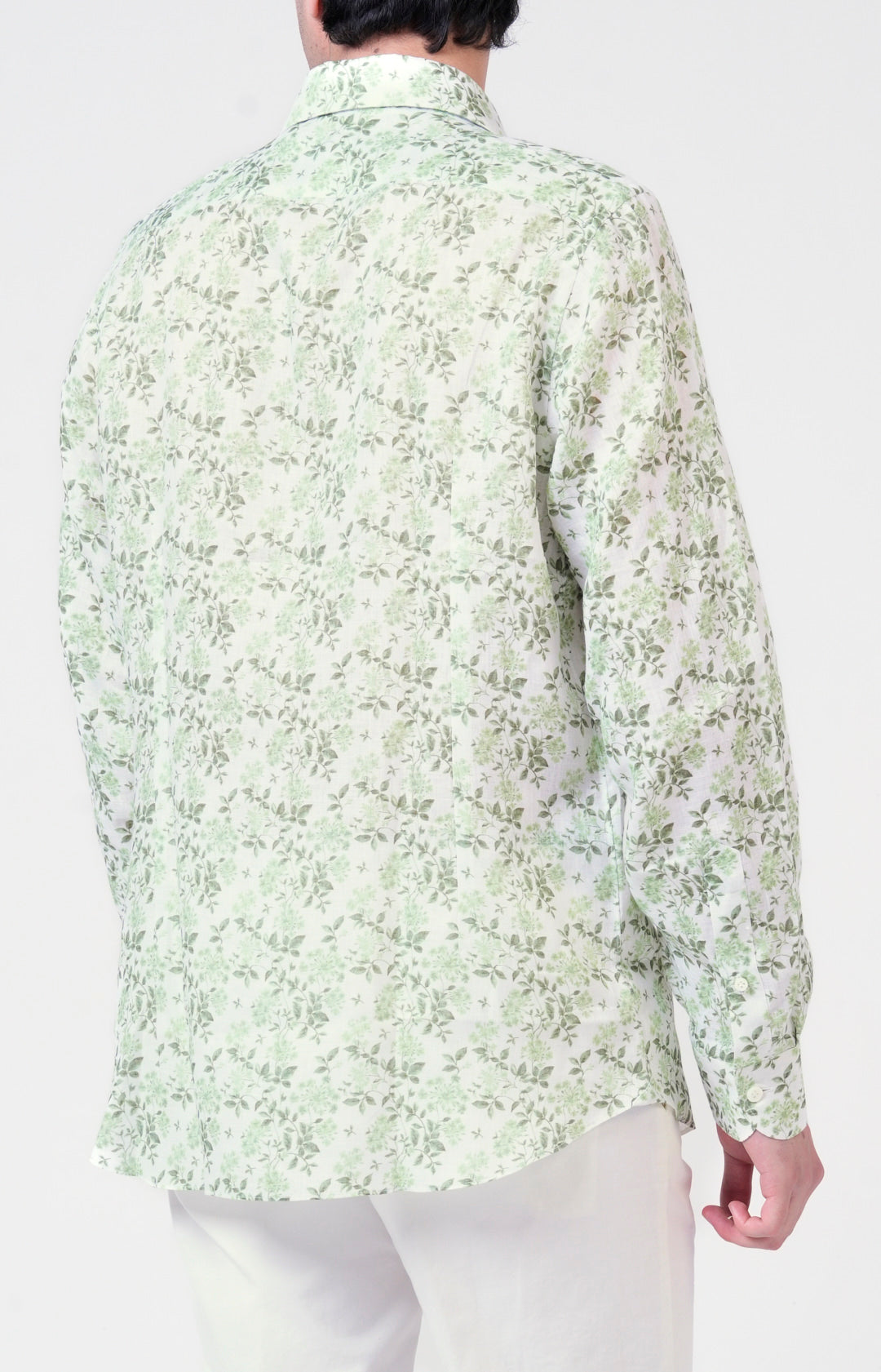 Camicia in lino con esclusiva fantasia