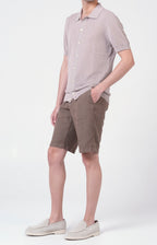 Camicia manica corta in cotone traforato