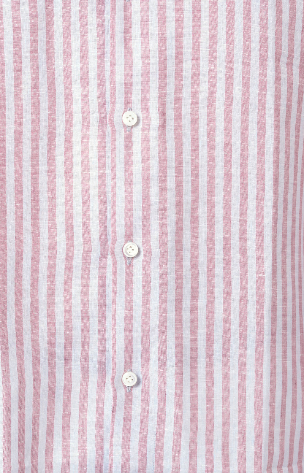 Camicia in lino rigato con collo francese