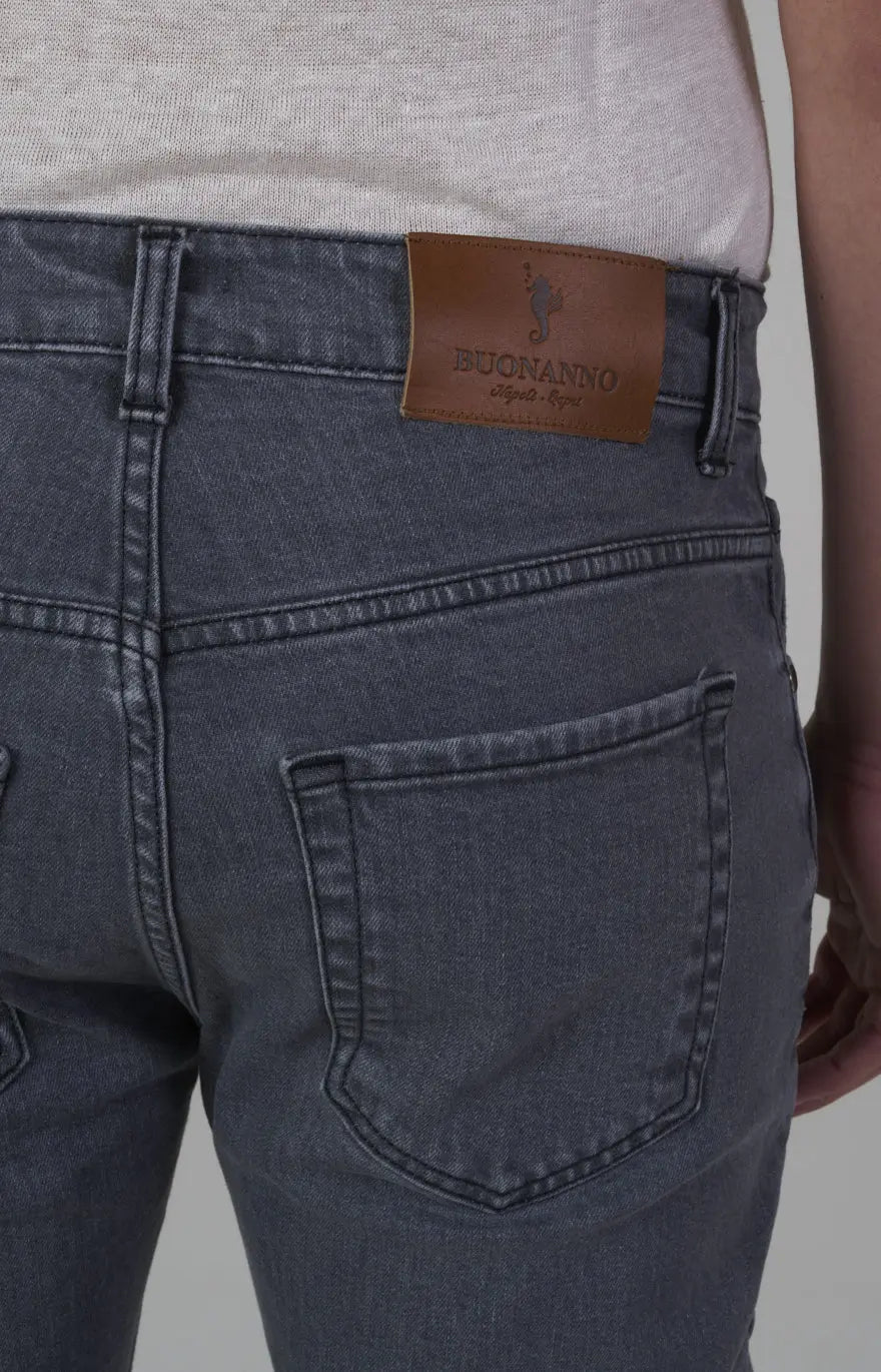 Five-pocket stretch denim trousers
