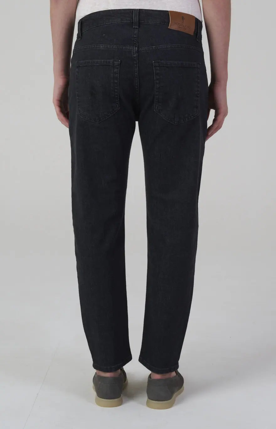 Five-pocket stretch denim trousers