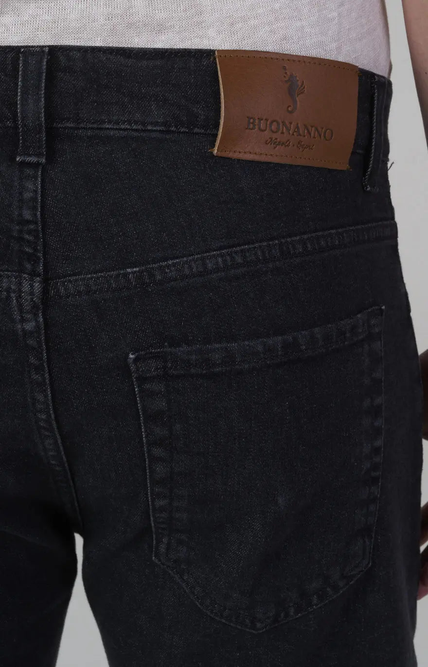 Five-pocket stretch denim trousers