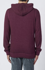 Faded wool and cashmere sweatshirt with hood