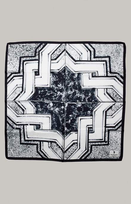 Foulard in pura seta riproduzione riggiola napoletana 1_1
