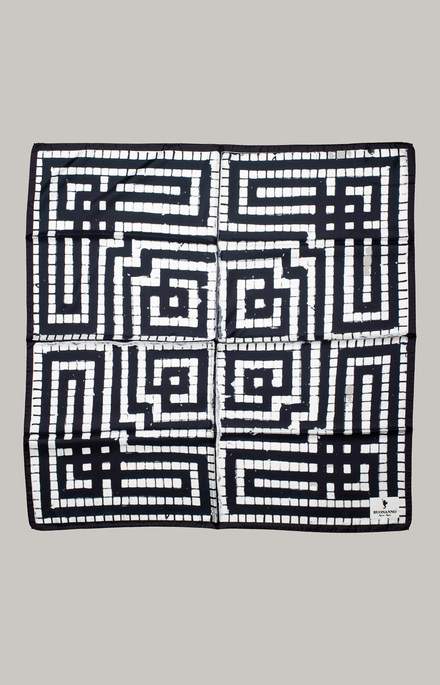Foulard in pura seta riproduzione riggiola napoletana 4_1
