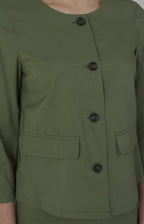 Crew neck jacket