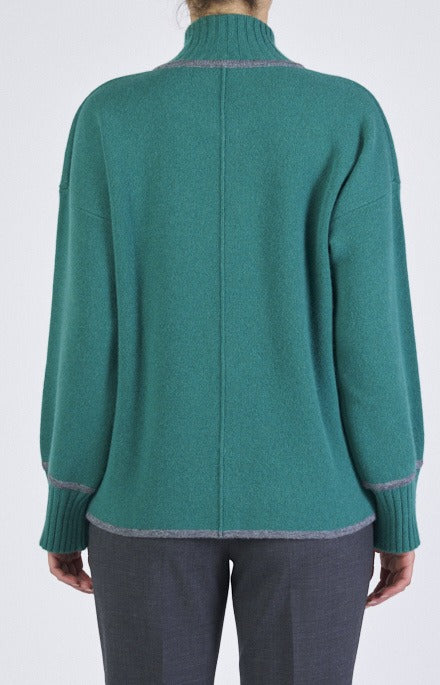Wool and cashmere zip-up jacket